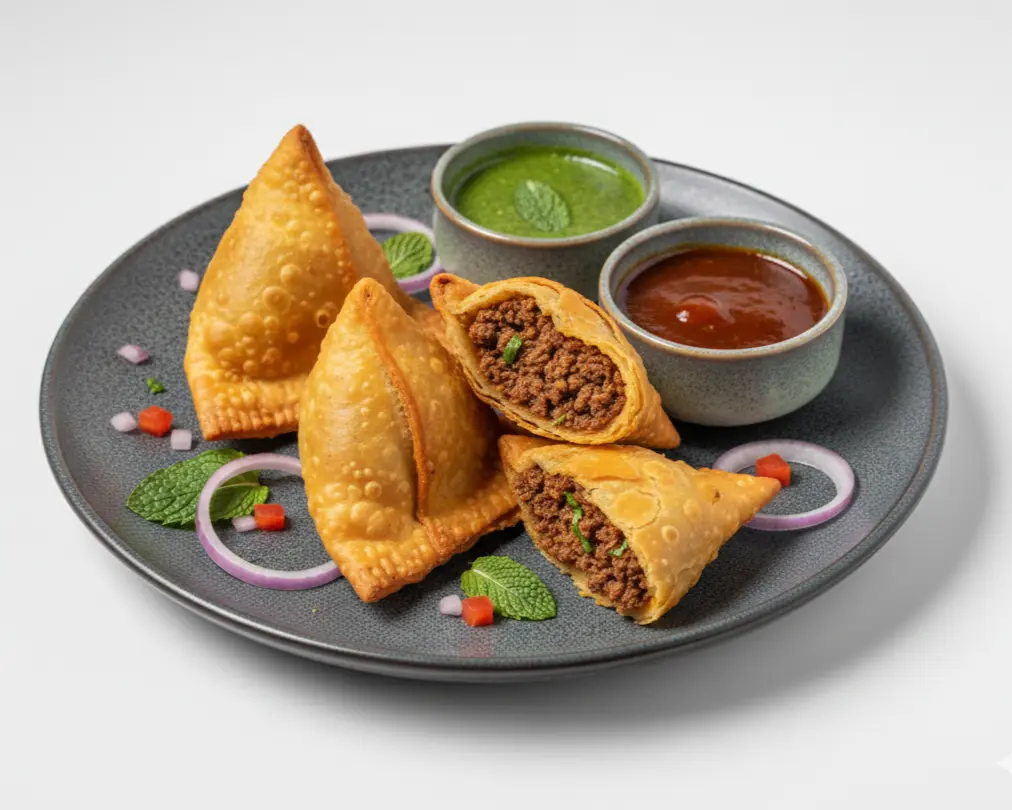 Rasa Palladium Beef Samosa - Indian fusion Calgary 17th Avenue