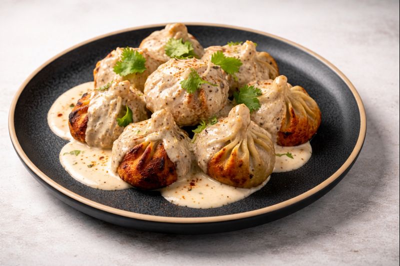 Tandoori Afghani Dumplings served at Rasa Palladium Indian fusion restaurant in Calgary